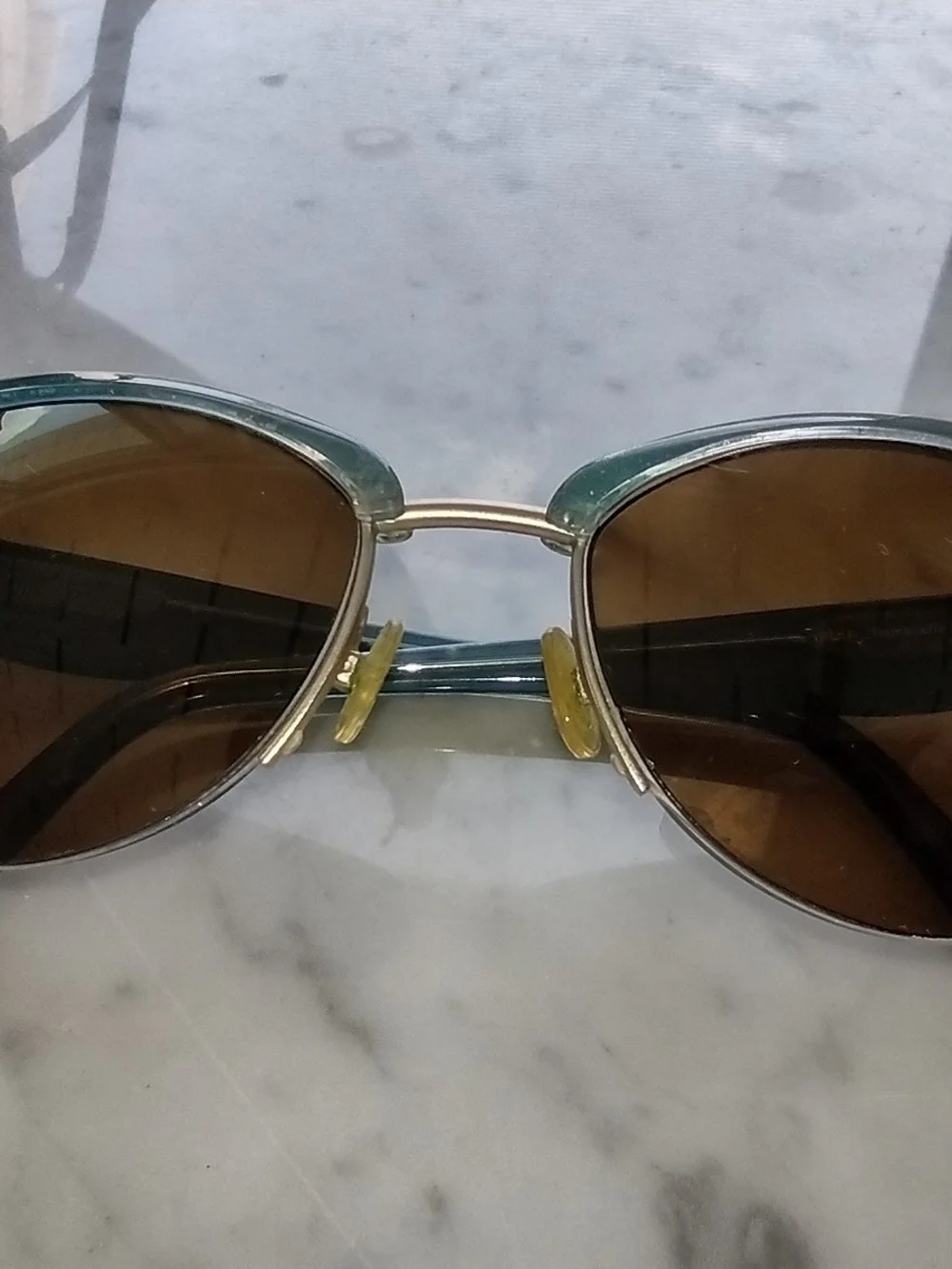 Badgley Mischka Green Frame Brown Lens Sunglasses